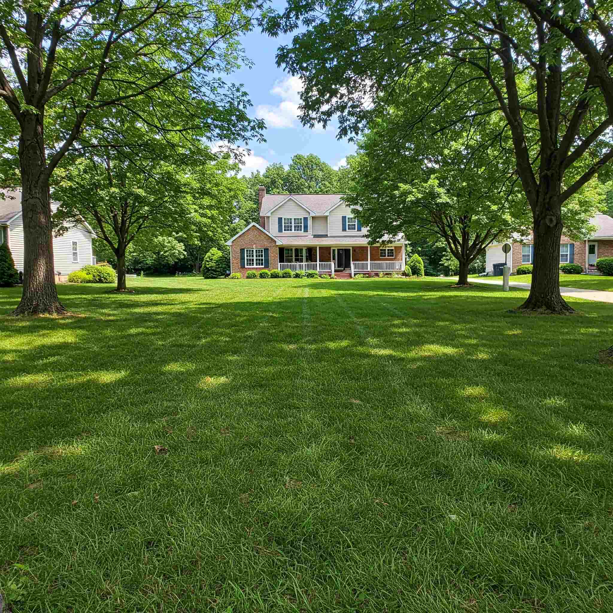 Lawn in a residential property in Michigan
